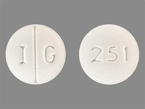 <b>I G</b> <b>251</b> Color White Shape Round View details. . Ig 251 pill